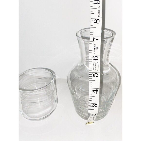 Bedside Water Carafe With Glass -Boat Etchings - Picture 4 of 4